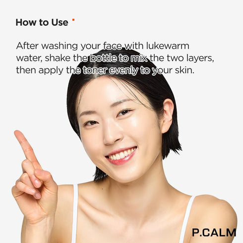 P.CALM Hyaluron Doubleshot Toner - 200ml - Vegan Deep Hydrating Toner with Hyaluronic Acid for Sensitive Skin