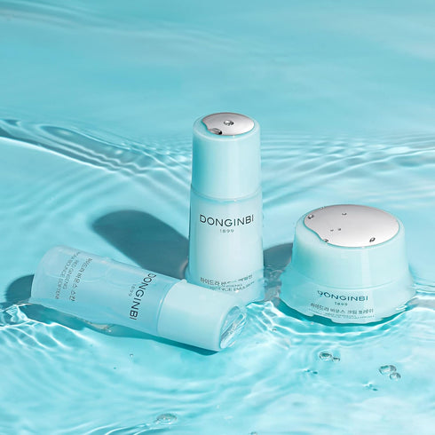 DONGINBI Red Ginseng Hydra Bounce Cream Fresh Travel Kit - Hydrating Skincare Set with Softener, Emulsion, Cream