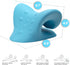 Neck Stretcher Cervical Traction, Ergonomic Neck Pillow for Pain Relief, Neck Curve Corrector, Light Blue