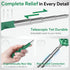 Gumry Versatile Back Scratcher - Portable Telescoping Extendable Back Massager Tool with Different Heads & Rubber