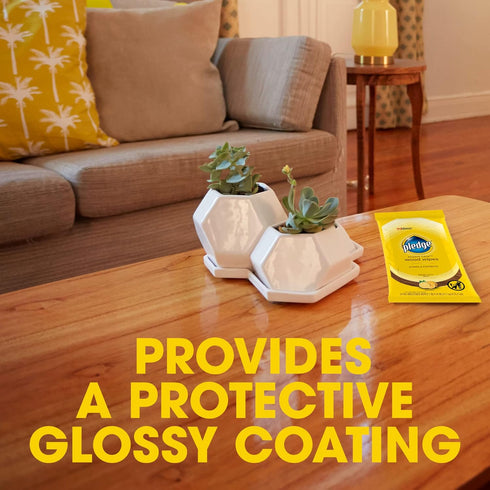 Pledge Expert Care Wood Wipes, 24 Count, Shines & Protects, Removes Fingerprints, Lemon Scent