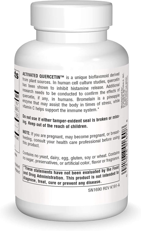 Source Naturals Activated Quercetin, Seasonal & Immune Support, 100 Capsules