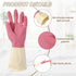 uxcell Rubber Cleaning Gloves, Reusable Household Dishwashing Long Rubber Gloves
