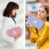 Personalized Initial Makeup Bag A-Z, Travel Toiletry Bag Monogram Make Up Bags Preppy Cosmetic Bag Cute Makeup Pouch Birthday Graduation Gifts Bags for Women Teen Girls Friends (Blue, N)