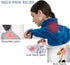 Microwavable Heat Pad for Neck and Shoulders, Weighted Moist Heating Wrap for Pain Relief, Blue