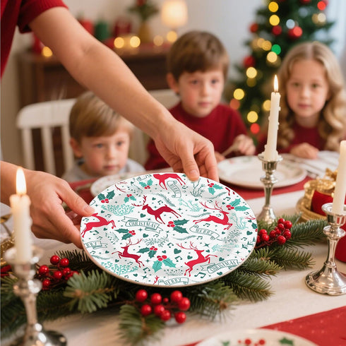 LNwnmyyg 40 Pack 9 oz 40 cups,40 Christmas Disposable Cups Christmas Paper Cups Party Supplies Drinking Paper Cups