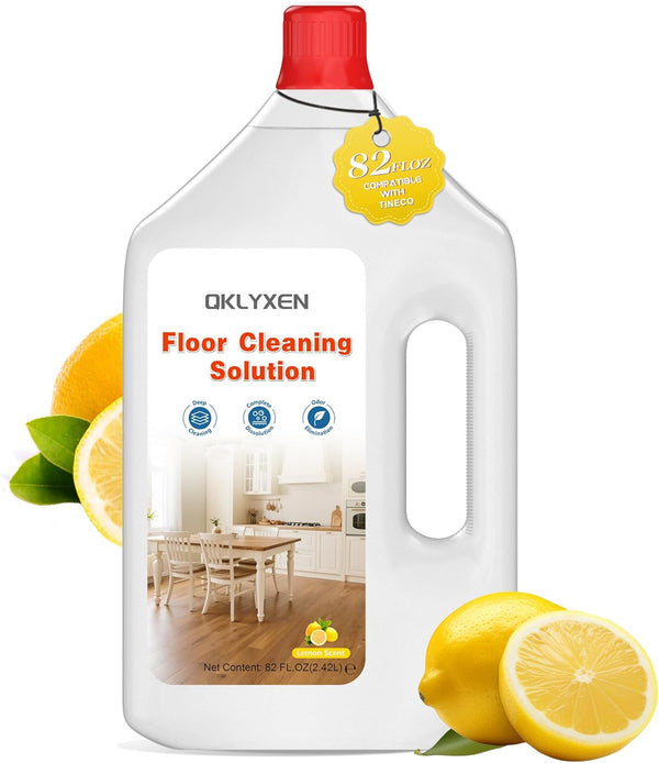 QKLYXEN Floor Cleaning Solution Compatible with Roborock 82 FL OZ Lemon Floor Cleaner