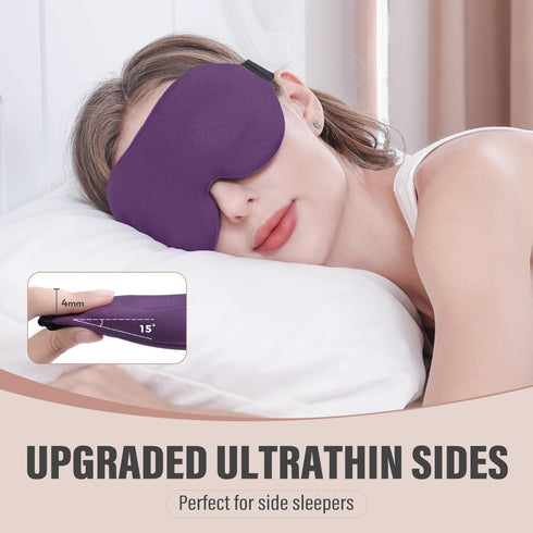 YIVIEW Sleep Mask for Side Sleeper, 3D Light Blocking Eye Mask, Soft Breathable Cover for Men & Women