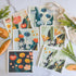 Set 6 Pack Swedish Dishcloths Floral Designs Gift Reusable Compostable Cellulose Sponge Cloth Eco-Friendly Paper Towel