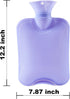 Hot Water Bottles, 2 Pack 2L Thickened Leakproof Hot Water Bag for Pain Relief, Cute Hand Feet Warmer, Cold and Hot Use (Blue+Purple)