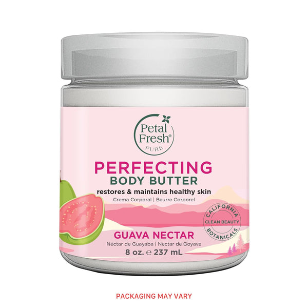 Petal Fresh Guava Nectar Body Butter, Organic Coconut Oil, Argan Oil, Shea Butter, 8 oz, Vegan