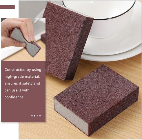 10pcs Dish Sponge Natural Sea Sponge Bulk Polishing Pad Cleaner Year of Cake Toppercarborundum Sponge Brush Natural Dishwasher Kitchen Dish Brown Pot by KALLORY