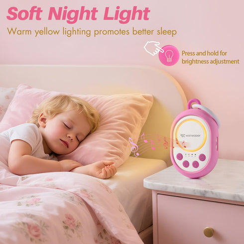 WorWoder 2026 20 22 Mom's Choice Awards | White Noise Sound Machine Baby with Night Light, Soothing Sounds, Hours