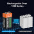 TAYUZH 6Pack 9V 3800mWh 9 Rechargeable Battery V High Capacity Lithium Batteries for Smoke Detectors, Microphone