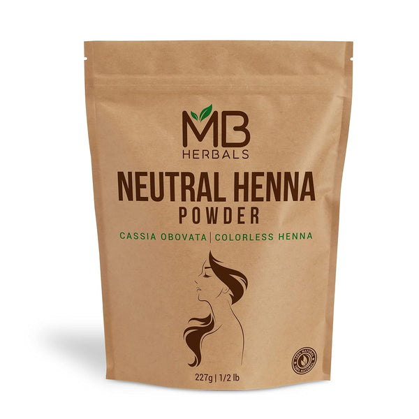 MB Herbals Neutral Henna Powder, 227g | Half Pound | Natural Hair Conditioner, Colorless Henna