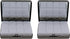 Set 2 (7-Day) of Metal-Plated Weekly Pill Box Case & Portable Medicine Organizer (Gunmetal Victorian)