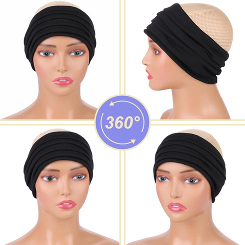 XTREND 6 Pcs Wide Headbands for Women, Extra Large Turban Stretch Fashion Hairband for Workout