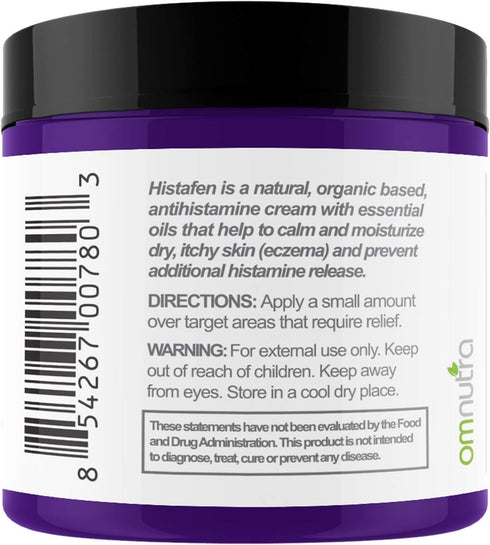 Histafen Antihistamine Itch Calming Cream - 4oz Extra Strength Anti Itch Cream for Adults & Kids with Eczema