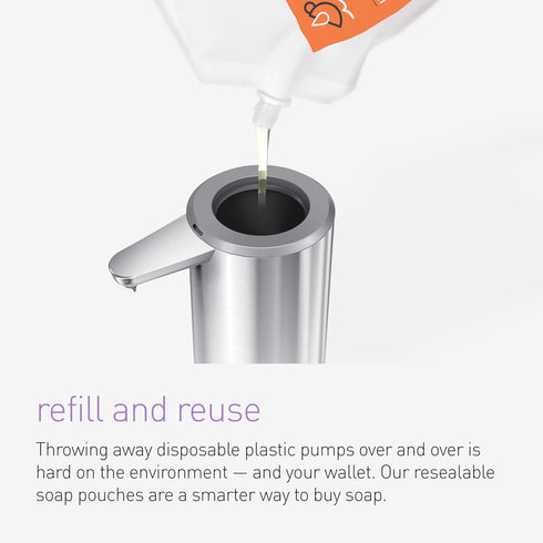 simplehuman Rosemary Thyme Dish Soap Refill Pouch, 34 Fl Oz