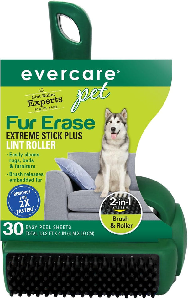 Evercare Pet Fur Erase Extreme Stick Plus 30 Sheet Lint Roller, Model: 617112