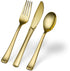 Pack 160 Plasticpro Disposable Heavy Duty Gold Plastic Knives, Fancy Plastic Silverware Looks Like Real Gold Cutlery