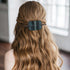 Noverlife 6PCS Leather Hair Barrettes with Stick, Square Shape Hair Clips Hair Slider Pins Ponytail Holders, Hair Accessories Hair Set Clips Hair Barrette with Wood Slide Stick for Women Girls