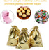 Pack of 100 Heavy Duty Gold Drawstring Organza Jewelry Pouches - 5"x 7" for Wedding Party Favor Bags