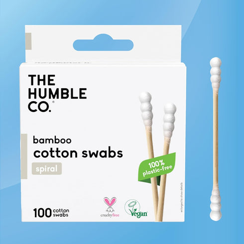 The Humble Co. Bamboo Cotton Swabs (600 count) - Cotton Buds for Ears, Makeup, and Cleaning