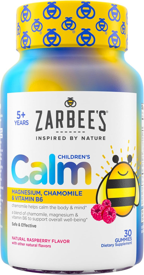 Zarbee's Children's Calm Gummy - Supports Calm Mind & Body for Kids 5+, 30 Gummies