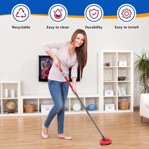 Spin Mop Scrub Brush Head for O Ceda EasyWring 1-Tank System ¦ Hard Bristle Brush Attachment for Bathroom, Kitchen, Tile