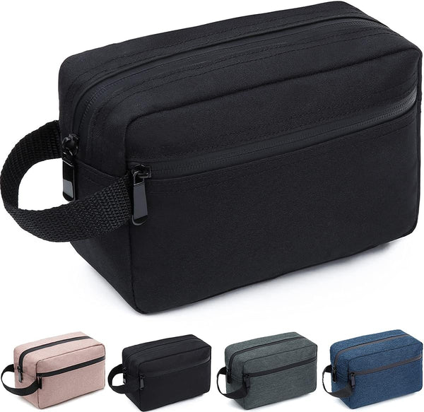 Travel Toiletry Bag for Women and Men, Water-resistant Shaving Bag with Divider and Handle for Toiletries