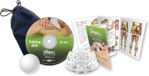 SPABALL Massage Kit - Teaches Partner Massage - Trigger Point Roller Ball - Relieves Sore Muscles