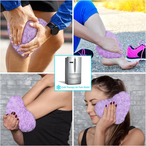 Pack, Atsuwell Microwavable Heating Pad, Warm Compress Moist Heating Scented Lavender Throw Pillow and Flaxseed Fluffy