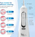 JNGOODS Cordless Water Dental Flosser, 310ml Rechargeable Oral Irrigator with 4 Modes and 4 Jet Tips (White)