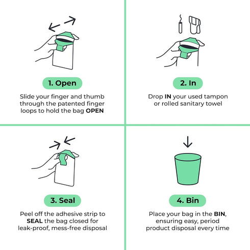 Fab Little Bag Starter Plus Pack - 45 Sanitary Disposal Bags with Recyclable Refill Pack