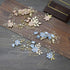 NUOBESTY 4Pcs Wedding Hair Clip Comb, Handmade Pearl Floral Leaf Hair Accessories for Women (Pink)