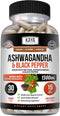Kaya Naturals Organic Ashwagandha Root with Black Pepper - Maximum Strength 1300 mg Adaptogen Supplement