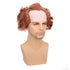 Short Orange Brown Synthetic Wig for Halloween Cosplay Party, Heat Resistant with Wig Cap