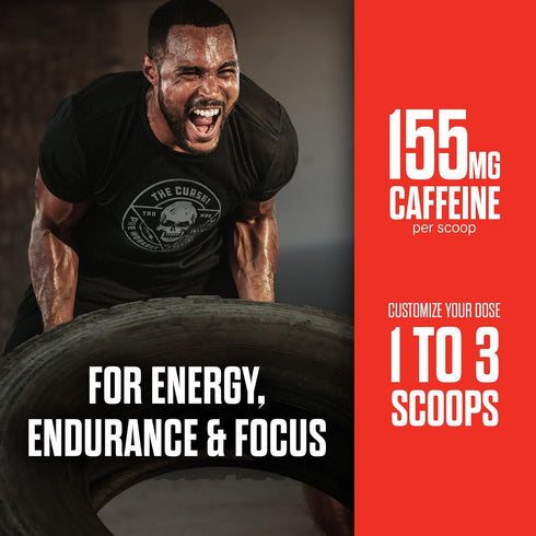 JNX SPORTS The Curse! Pre Workout Powder - Dark Grape 30 Servings | Boost Strength, Energy + Focus