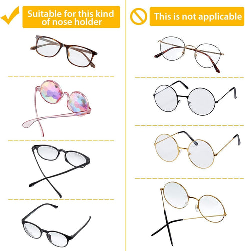 Anti-Slip Nose Pads Silicone Butterfly Shape, 13 Pairs Soft Non-Slip Adhesive Nose Pads for Glasses