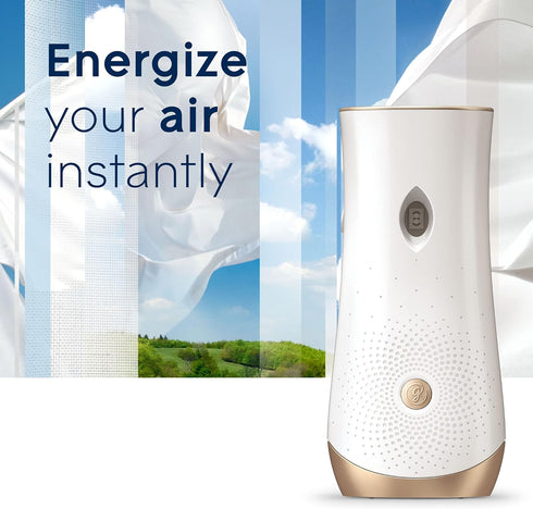 Glade Automatic Spray Refill and Holder Kit, Air Freshener for Home and Bathroom, Clean Linen, 6.2 Oz