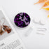 Purple Butterfly Pattern Contact Lens Case Box with Tweezers, Remover Tool, Solution Bottle, and Mirror for Eye Care