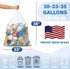 Mineororo 30 33 35 250 Count Commercial Gallon Clear Trash Bags, High Density Garbage Bags, Made in USA, Recycling