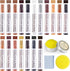 Furniture Markers Touch Up, 18 Colors Wood Markers Repair Kit with Wood Polish Wax for Scratches