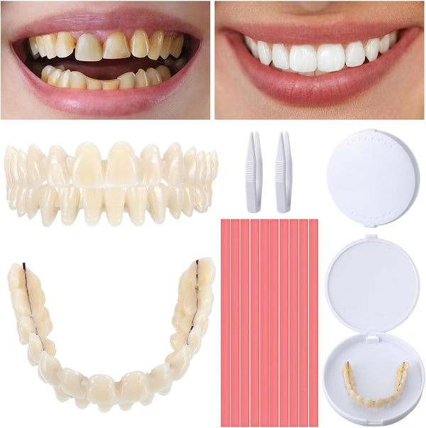 TrelaCo 16 Pcs DIY Dentures Repair Kit - Make Your Own Dentures, Repair Missing Teeth, Customizable Solution for Smile