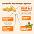 Turmeric and Hemp Capsules - Vegan Joint Support Supplement with Curcumin, Black Pepper & Lemon Balm