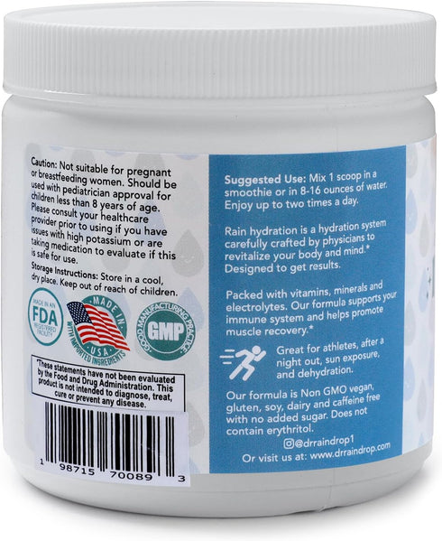 Electrolytes Powder, Blueberry Flavor - No Added Sugar Hydration Drink Mix, Gluten Free with Potassium Citrate