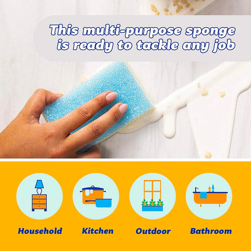 Scrub Daddy Sponge Daddy - 4 Count - Scratch-Free Multipurpose Kitchen & Dish Sponge - BPA Free Polymer Foam
