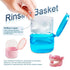 Denture Bath Case, No-Leak Retainer Cleaning Box for Mouth Guard, Night Guard, and Retainer (Pink)
