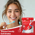 KUGUAN 28 Packs Mini Brushes-Disposable Toothbrushes with Toothpaste+Tongue Scraper+Floss+Toothpick Individually